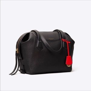 BNIB TORY BURCH BLK GENUINE LEATHER PERRY SATCHEL